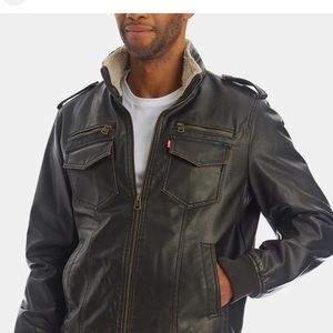 Levi’s faux leather aviator jacket